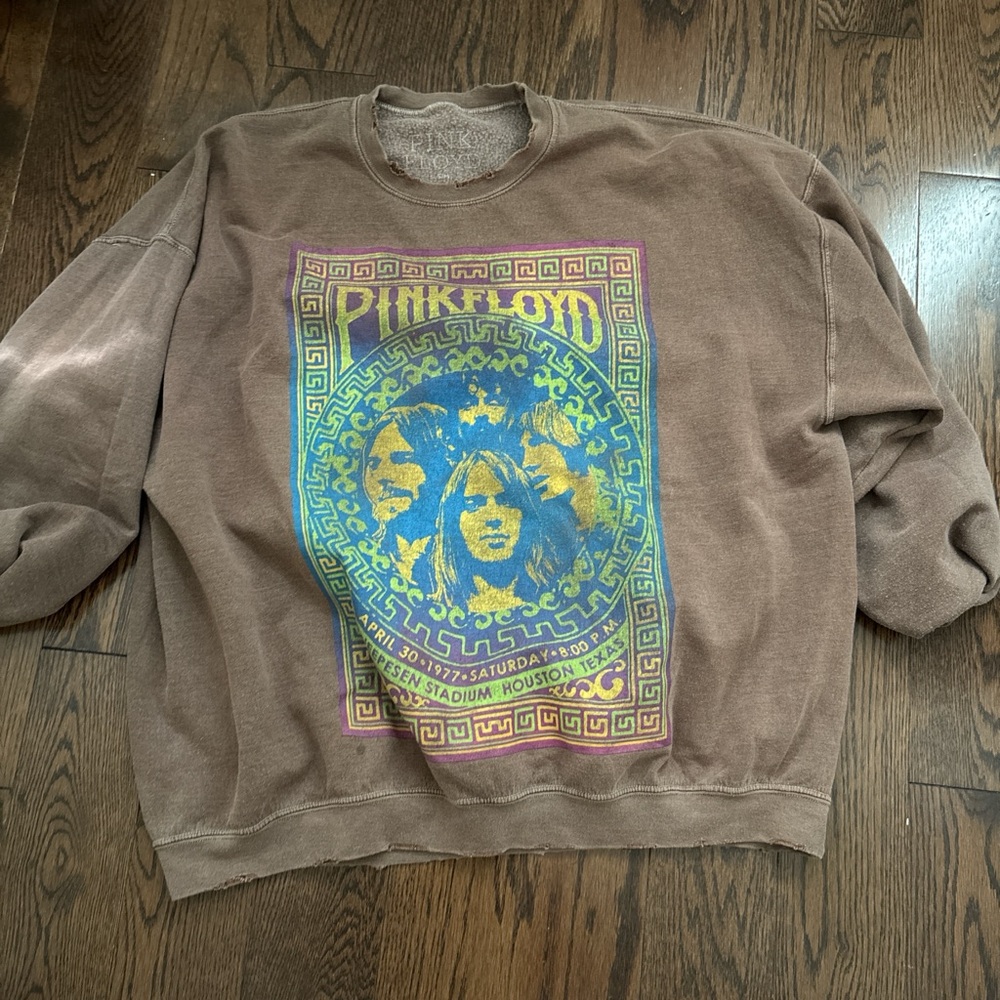 Brown Pink Floyd Graphic Sweatshirt